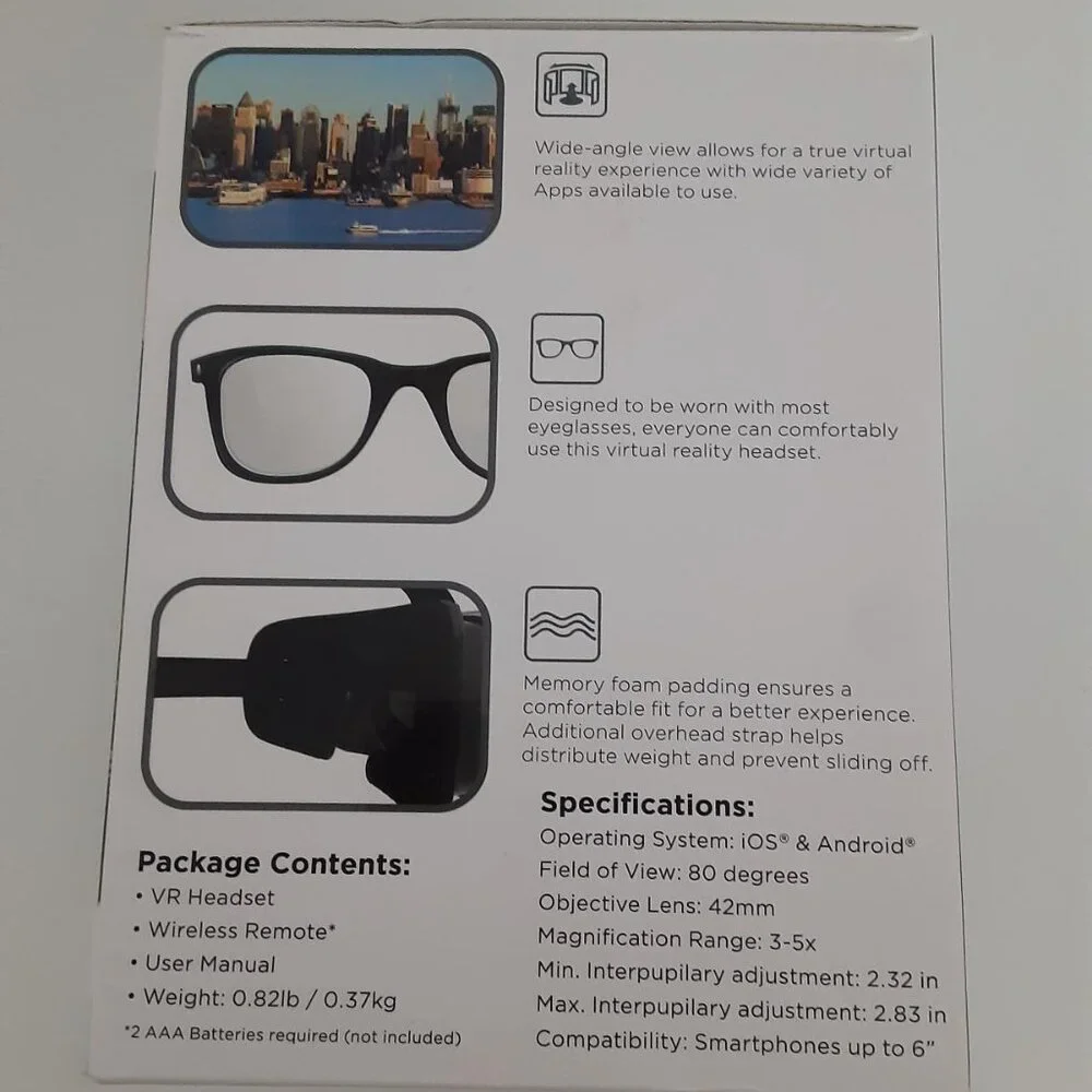 CYNOCULARS Virtual Reality Headset & Remote - NEW